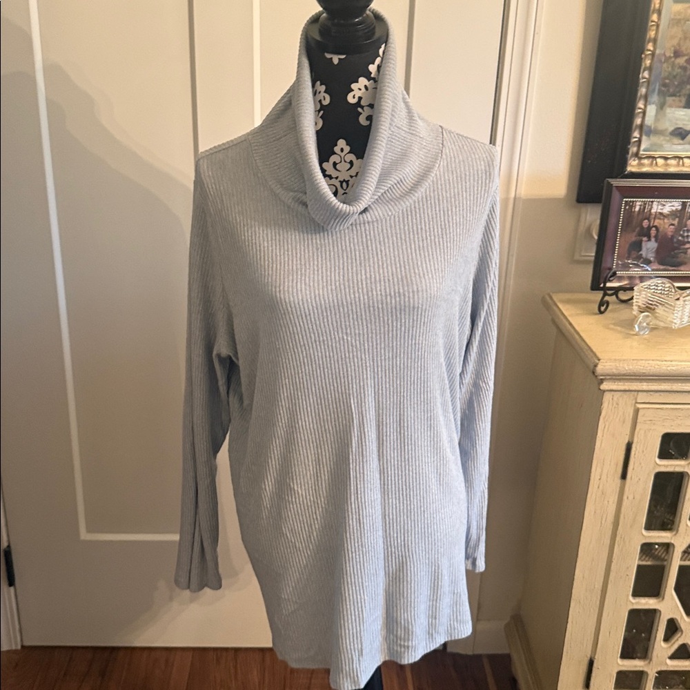 Lisa Rinna Collection Blue Textured Blazer - Picture 6 of 10
